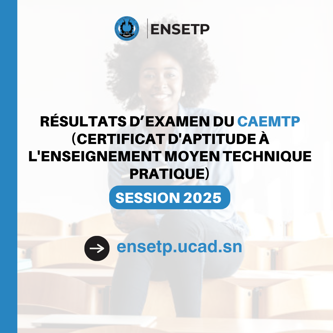 Résultats d’Examen du CAEMTP 