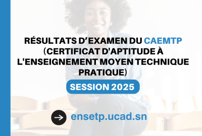 Résultats d’Examen du CAEMTP 